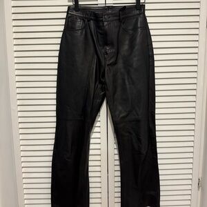 & Other Stories Black Leather Trousers
